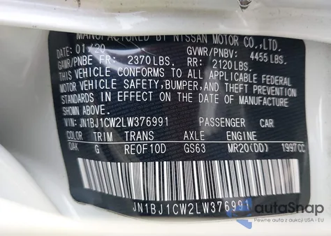 2020 Nissan Rogue Sport S Awd Xtronic Cvt из США, поврежденный, VIN JN1BJ1CW2LW376991